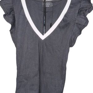 VICI Women's Black Ruffle Sleeve Top